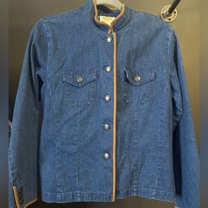 Talbots Denim Jacket with Suede Accents